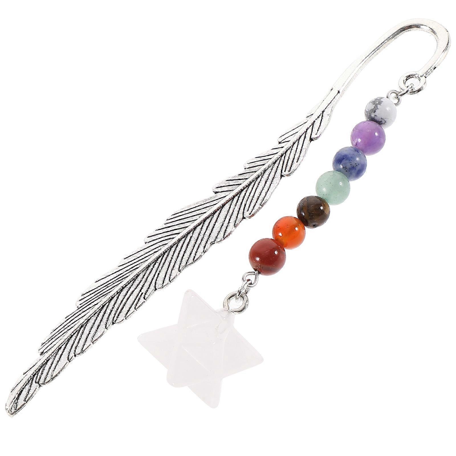 Crystal Pendant Bookmark Plume Bookmark for Reading 5Pcs Delicate Bookmarks