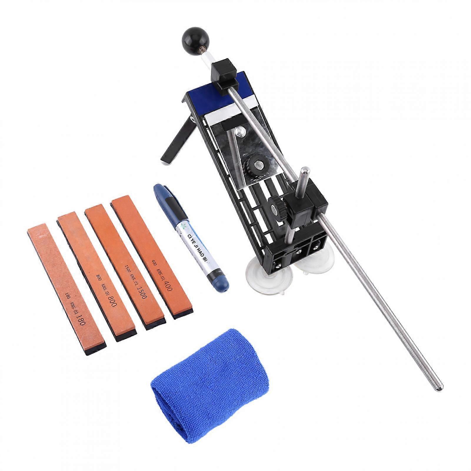 Professional Cutter Sharpener Kitchen Sharpening System Fix Angle with 4 Stones