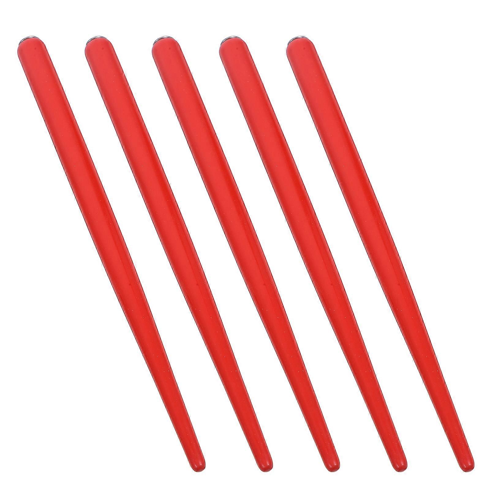 Wooden Dip Pen Holder Red for Calligraphy Writing 5Pcs Set
