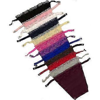 12pcs Lady Lace Clip-on Mock Camisole Bra Insert Overlay Modesty Panel Vest Gift