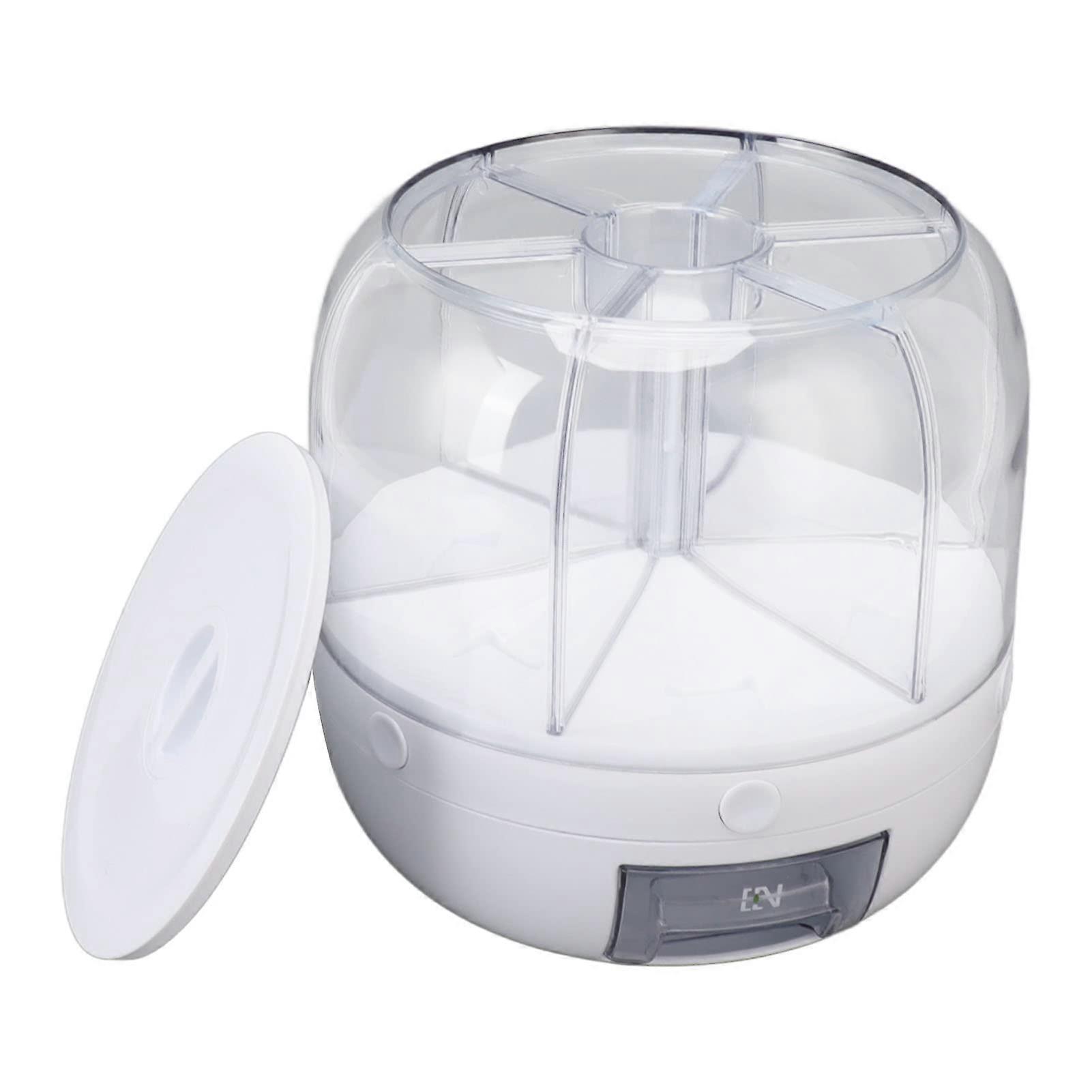 Rice Dispenser 13.2 Lbs 360° Rotatable Grain Storage Box with Removable Lid and 6 Compartments