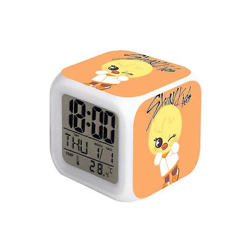 Straykids Cartoon Alarm Clock Square Clock Student Gift