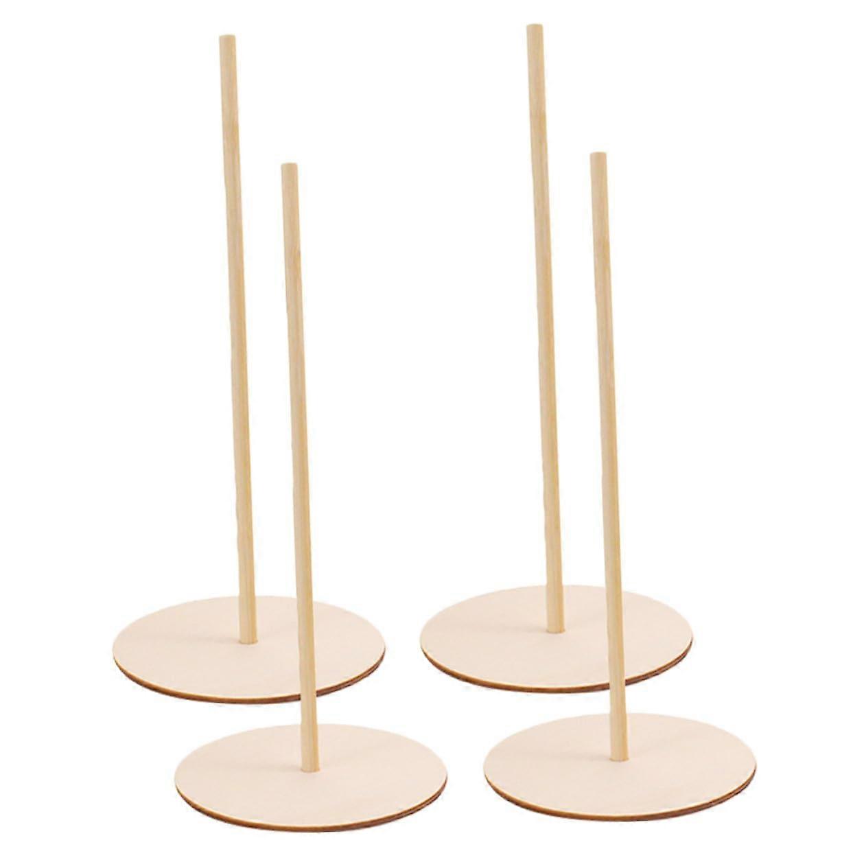 4pcs Wooden Donut Display Stand with Elegant Vertical Design for Weddings Parties Cupcakes Bagels