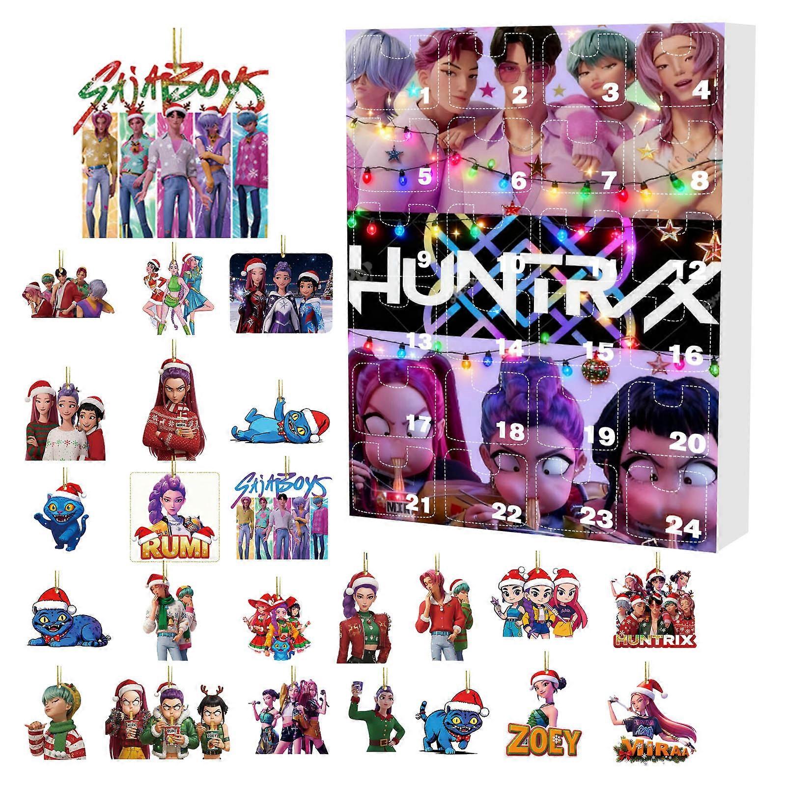 Demon Hunter Advent Calendar K Pop Demon Hunter Rumi Mira Zoey Tiger Christmas Countdown Advent Calendar Gift 24 Days