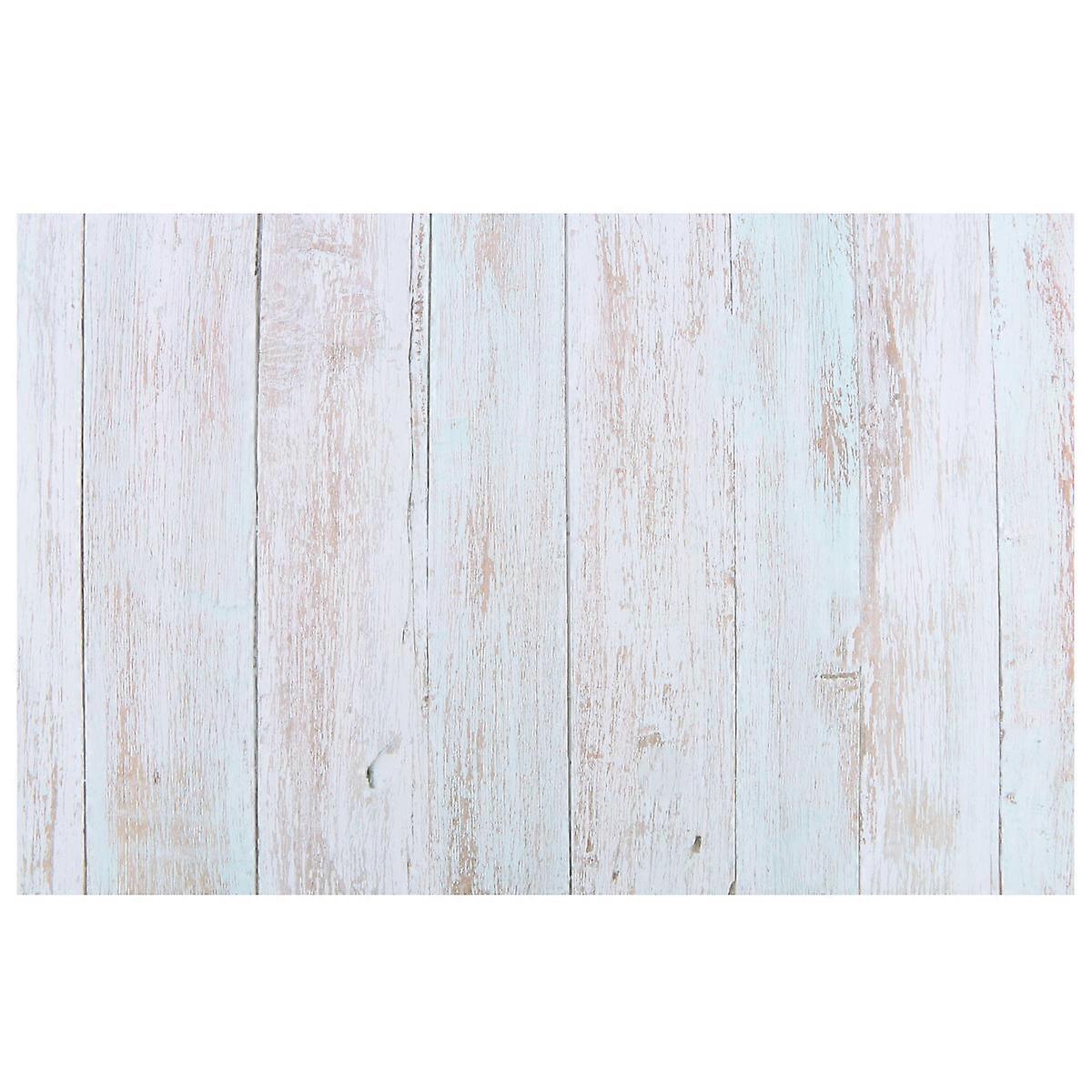 Portrait Photo Backdrop Paper Wood-Grain for Photography 2Pcs Double-Sided Blue