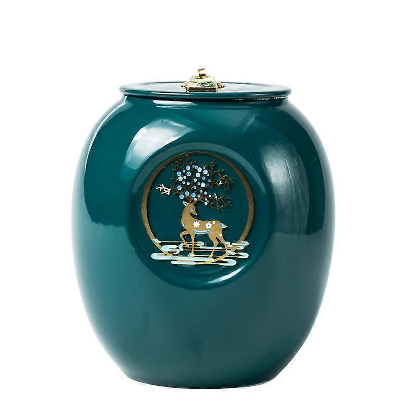 Ceramic Tea Jar Moisture-Proof Large Sealed Jar Sealed Jar Universal Household Black Tea and Pu'er Tea Caddy Gift Box Packaging