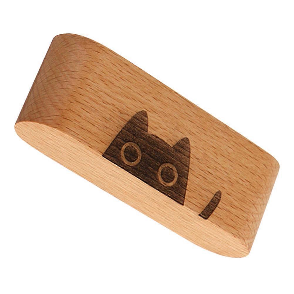 Desktop Business Card Display Stand Wooden Material Space Saving Solution 1Pack