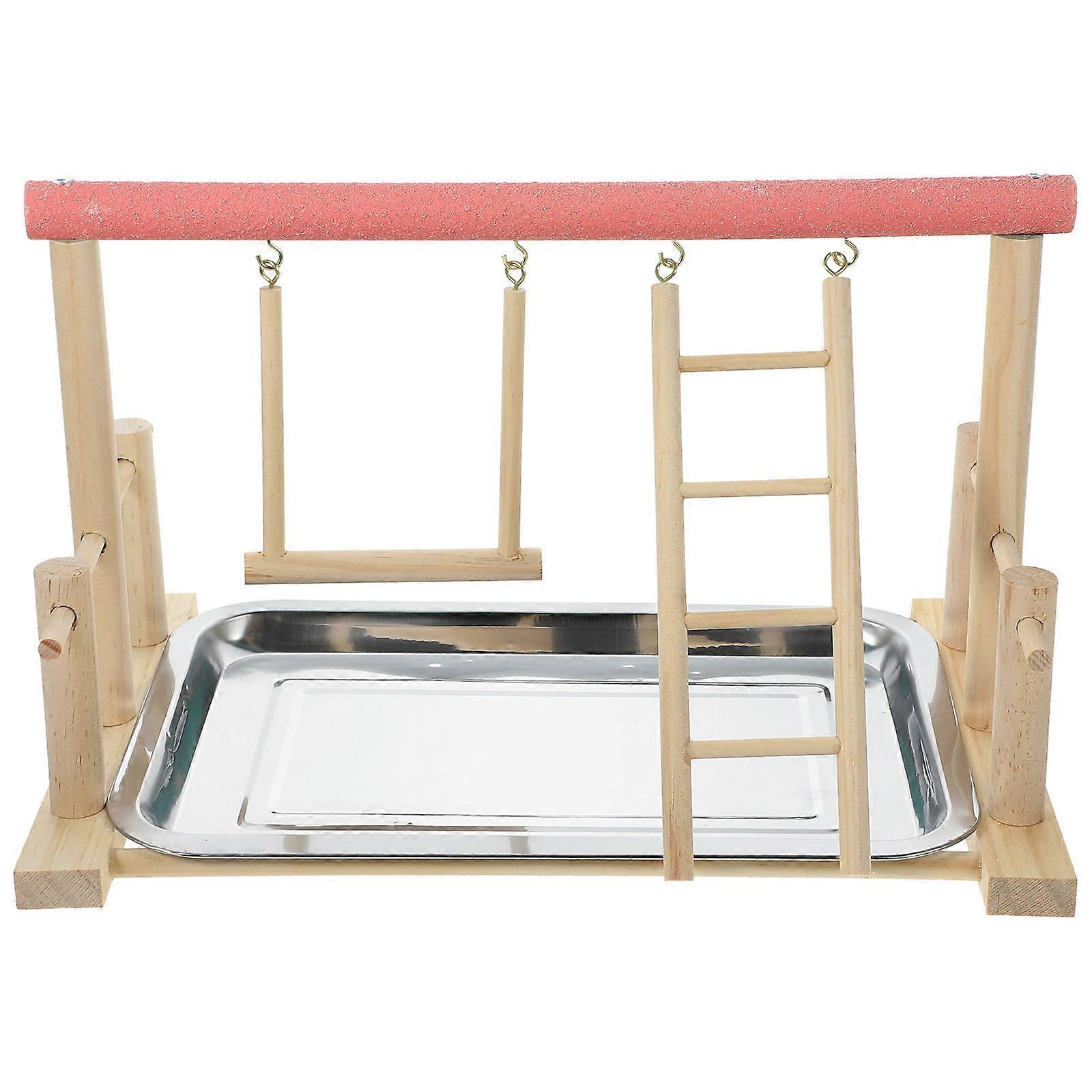 Pet Playstand Solid Wood Bird Roosting Frame for Birds Standing