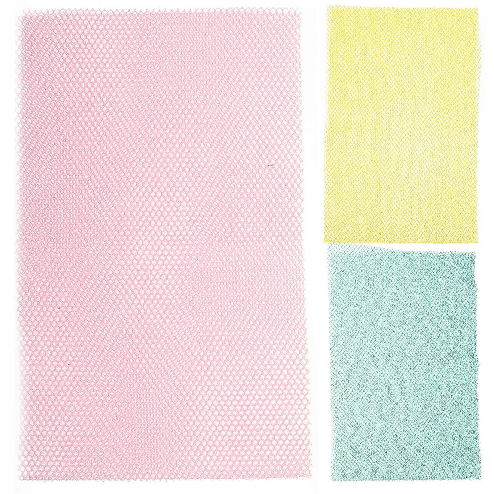 Exfoliating Showering Nets African Bath Sponge for Scrubbing 3Pcs Set