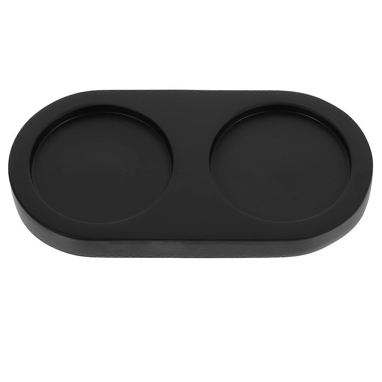 Pepper Grinder Coaster Wood Tray Kitchen Accessory Rectangular Simple Design 1Set