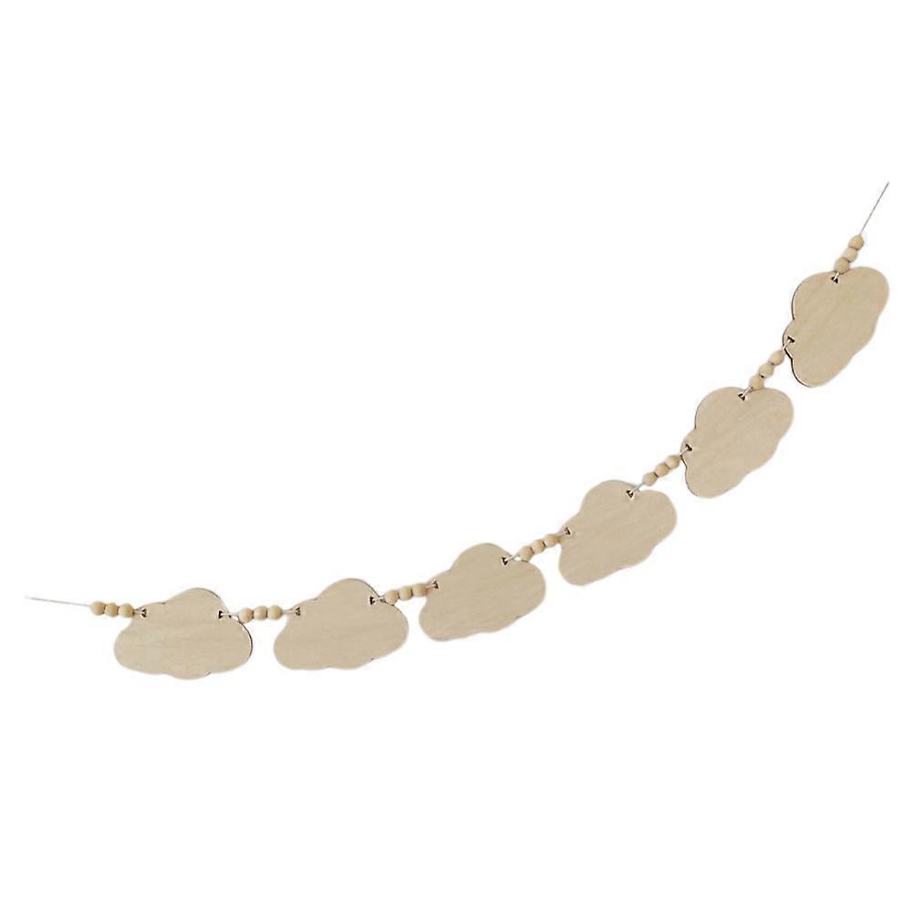 Rustic Wood Cloud Cutouts Hanging Decor for Decoration 1 String Pendant