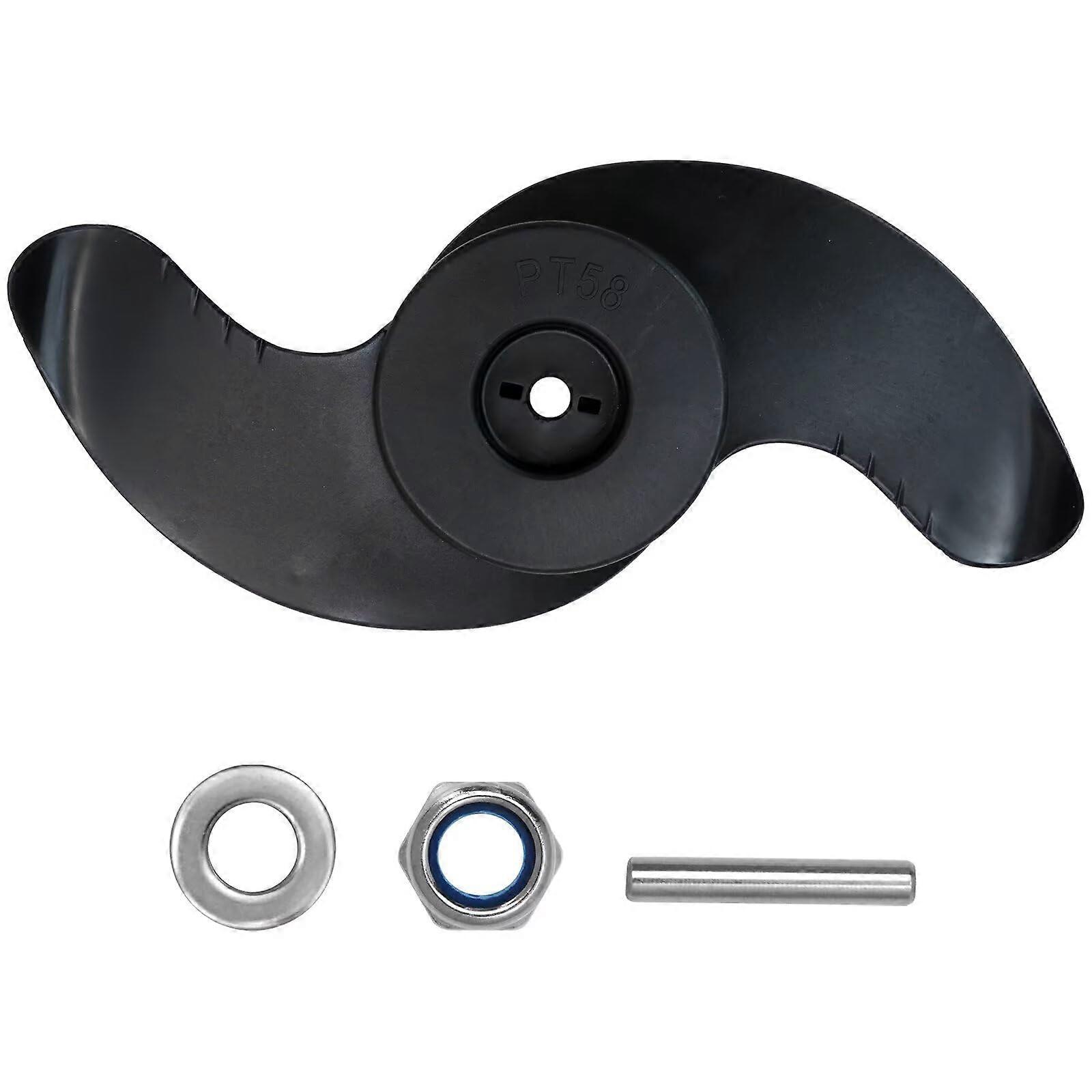 Trolling Motor Prop MKP32 Ukrudtsfri Kileblad 35/8 Tommer Udskiftning med Hardware til Minn Kota