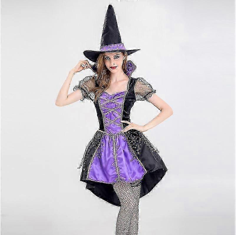 25-26 Purple Evil Witch Costume Halloween Party Wizards Costume Women  Halloween Carnival Sexy Uniform Role Party For Woman Fancy Dress | Fruugo FI