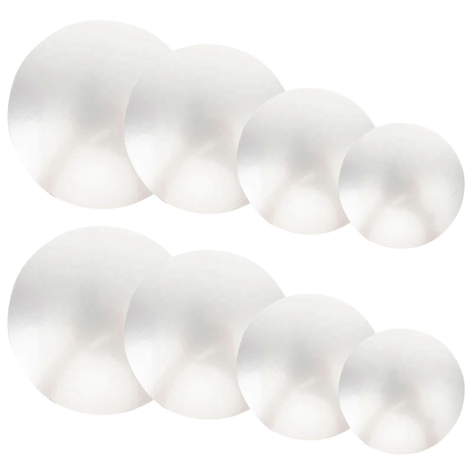 Cake Drum Round Cake Board for Decoration 16Pcs White Baking Plate