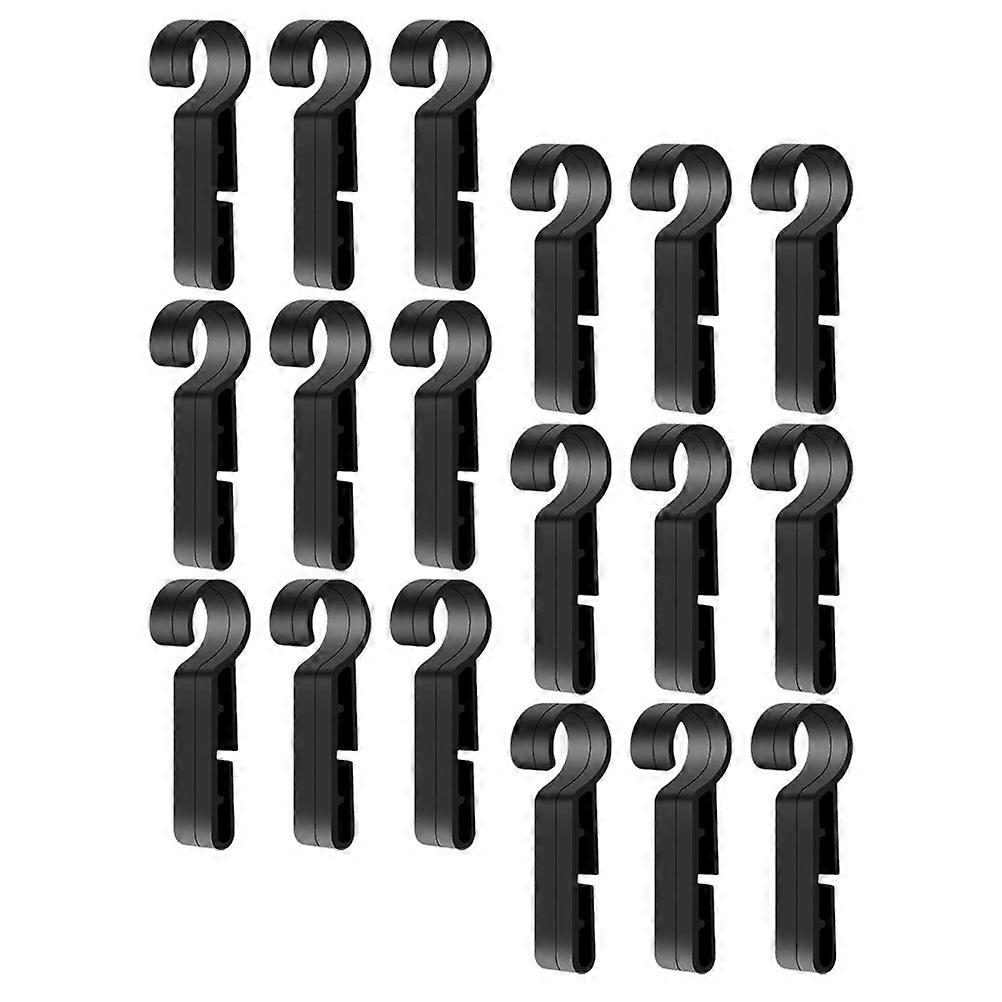 Headlamp Clips Hard Hat Clips for Fastening 50Pcs Black Plastic Hooks