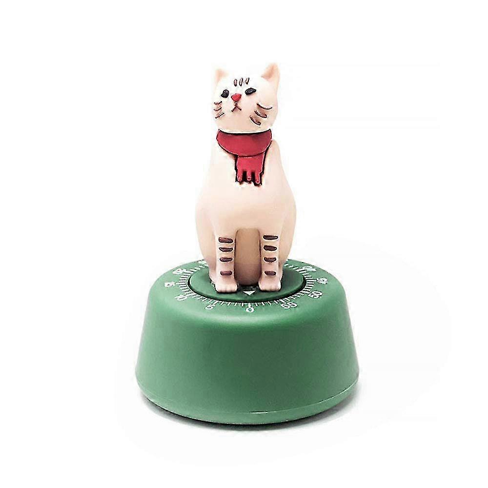 2026 1-Piece Cartoon Cat Mechanical Timer, 60-Minute Kitchen Alarm Clock