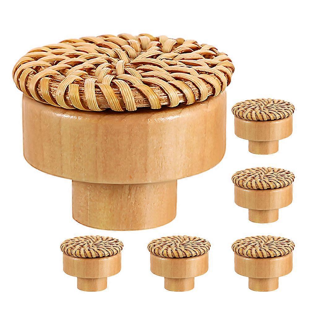 Wood Cabinet Knobs Woven Design for 24Pcs Decorative Drawer Handles