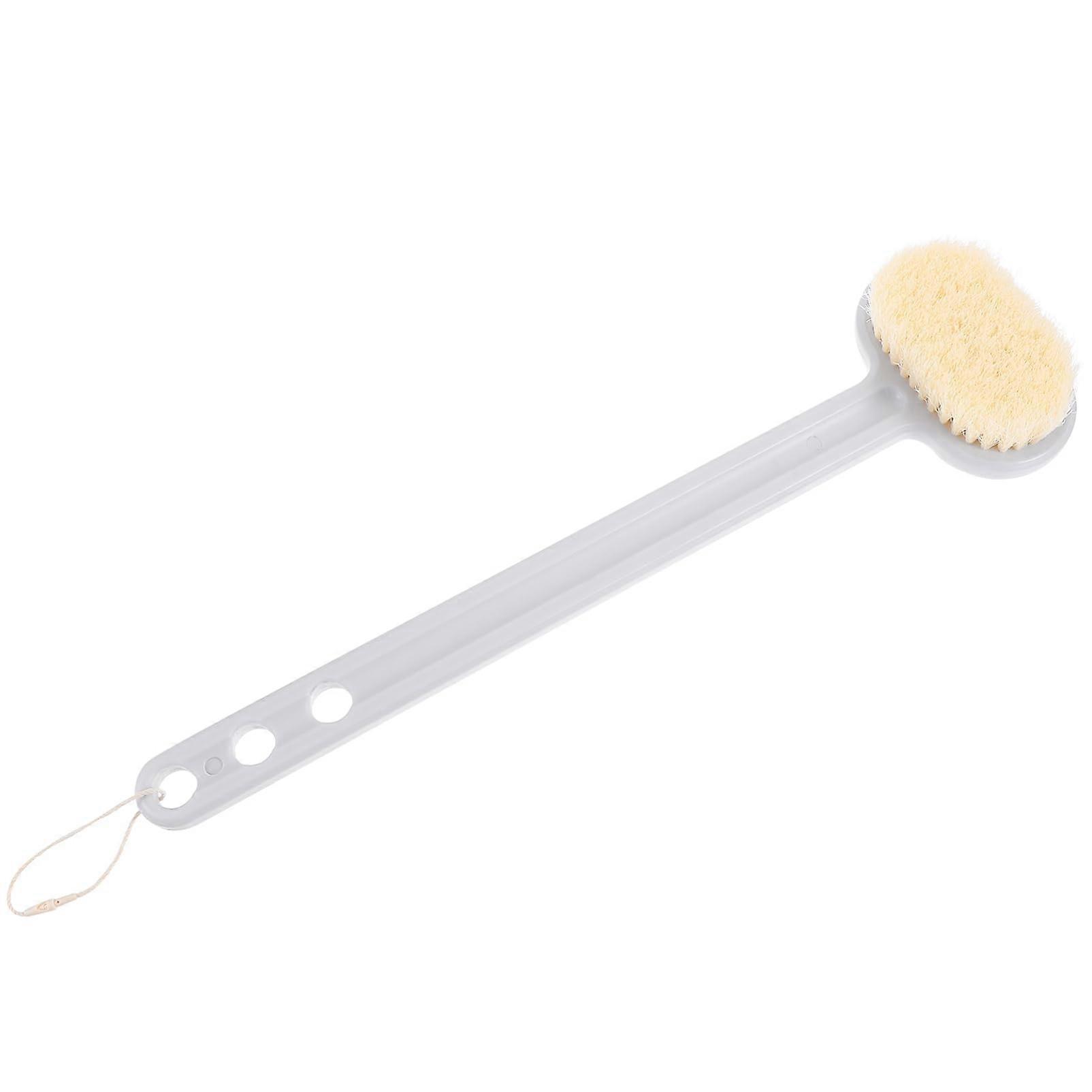 Back Scrubber with Ergonomic Long Handle Shower Brush for Gentle Deep Exfoliation Grey