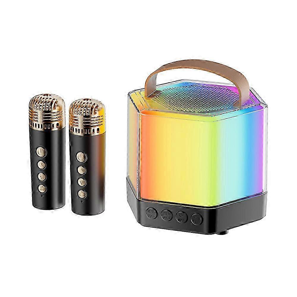 2025 Karaoke Machine Mini Wireless Microphone and Speaker Set with 2 Microphone RGB