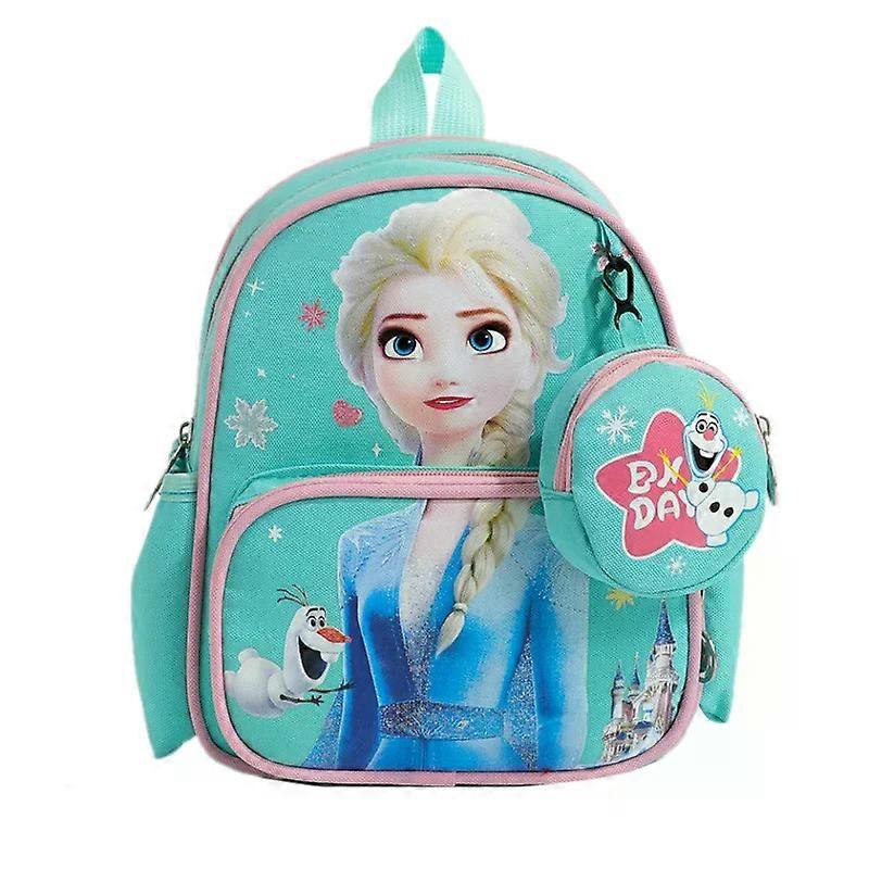 Disney Frozen Elsa Kindergarten Schoolbag Girl Shoulder Bag Cartoon Kids Anime Fashion Portable Backpack