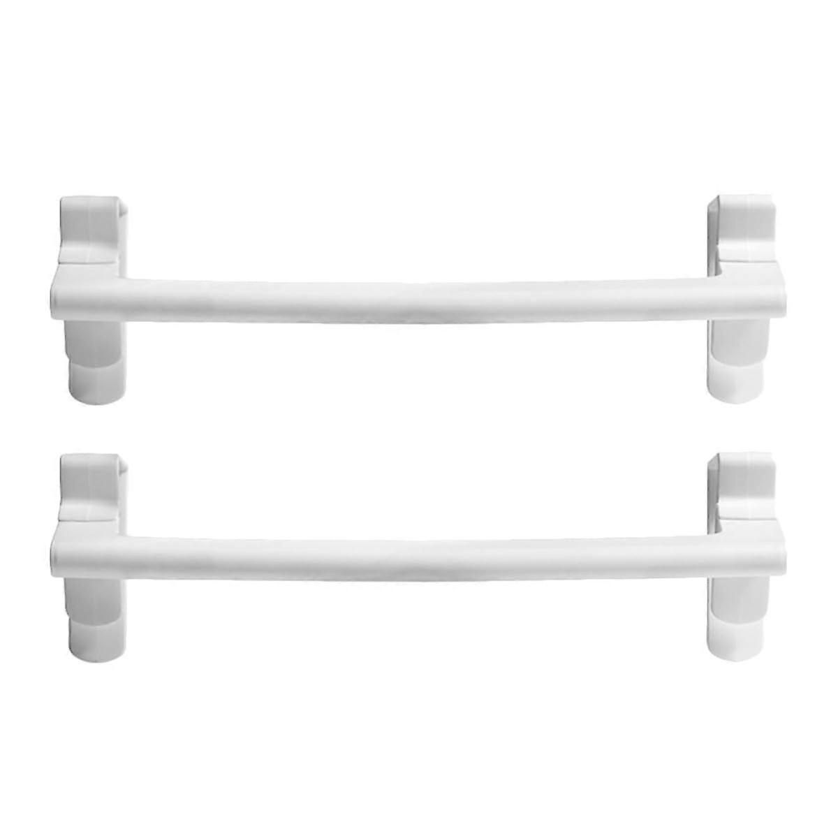 2 Pcs Plastic Wall Mounted Towel Rack SpaceSaving Holder for Kitchen Bathroom Cabinets and Counters