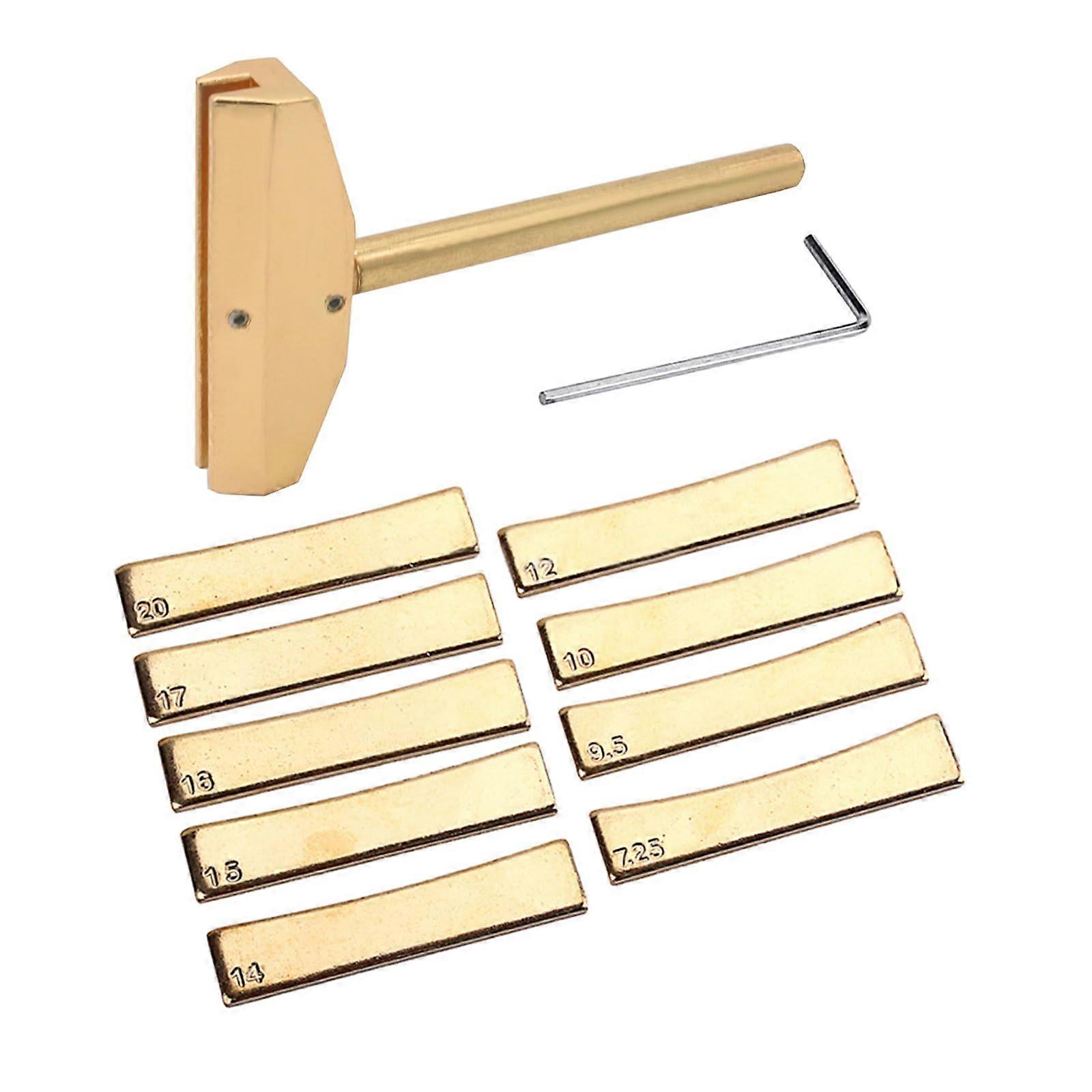 Guitar Bass Fret Press Tool with Inserts for Precise Installation, Multiple Radius Alloy Caul Set