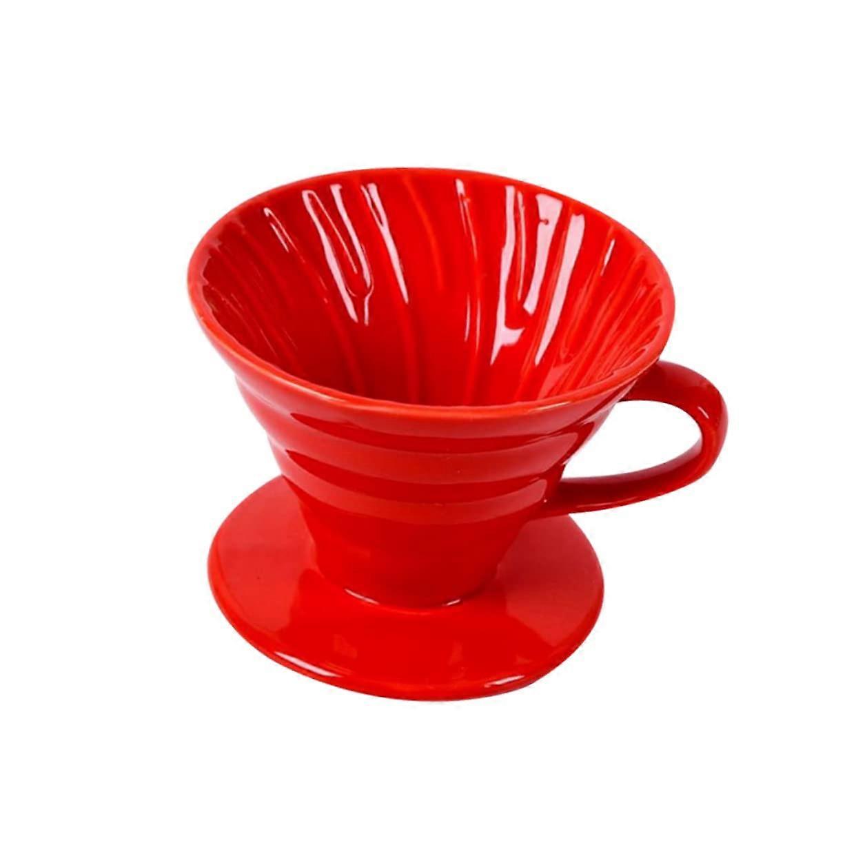 Ceramic Coffee Maker with Filter Cup, Elegant Narrow Spout Brewer for Home and Office Use