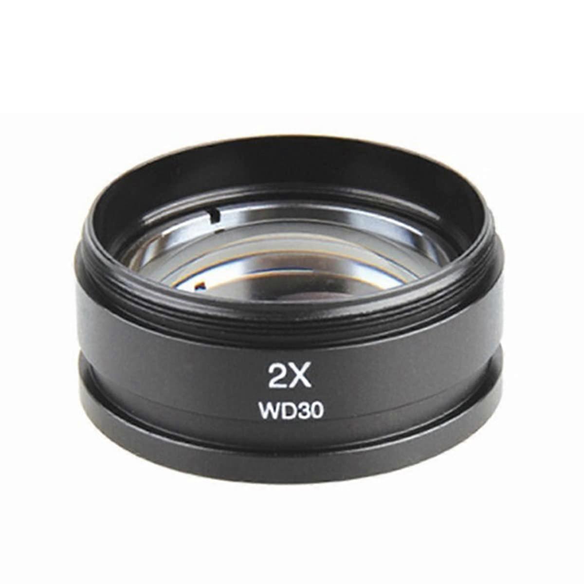 Stereo Microscope Objective Lens 0.5X 2X 48mm Thread  Definition Optics Extended Distance