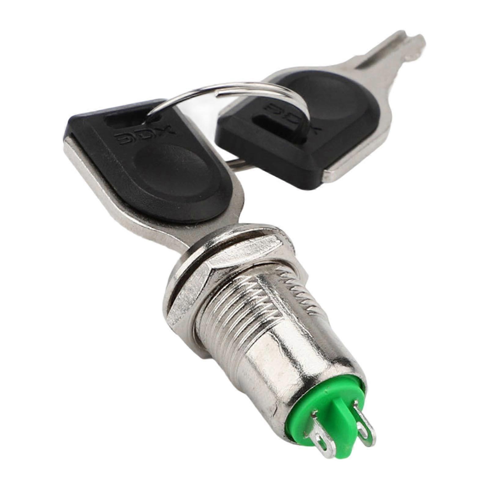 12mm Metal Key Switch Lock with 2 Keys, 2 Position On Off, Secure for Electronics and DIY Use