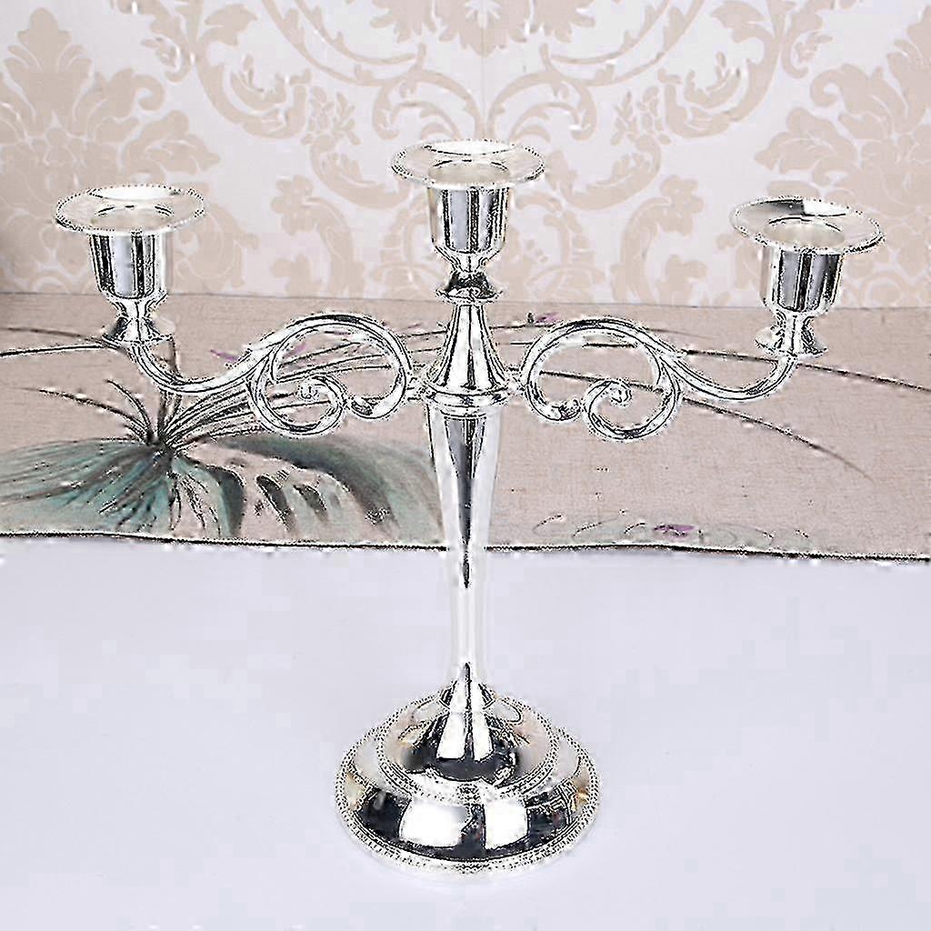 3 Candle Holder Pillar Candelabra Dining Props-