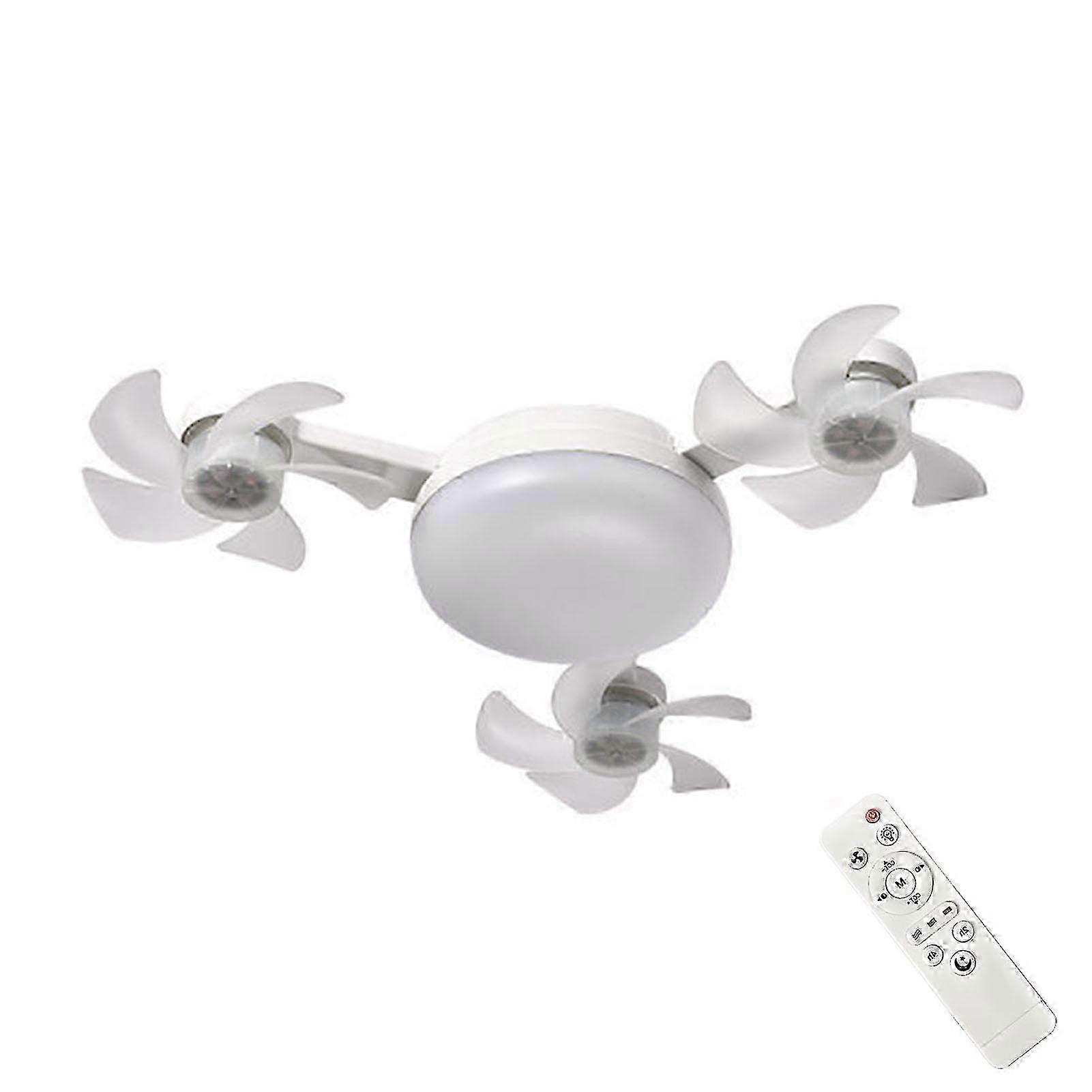 2 in 1 Ceiling Fans with Lights & Remote Control, 3 Adjustable SpeedsFlush Mount, LED Dimmable