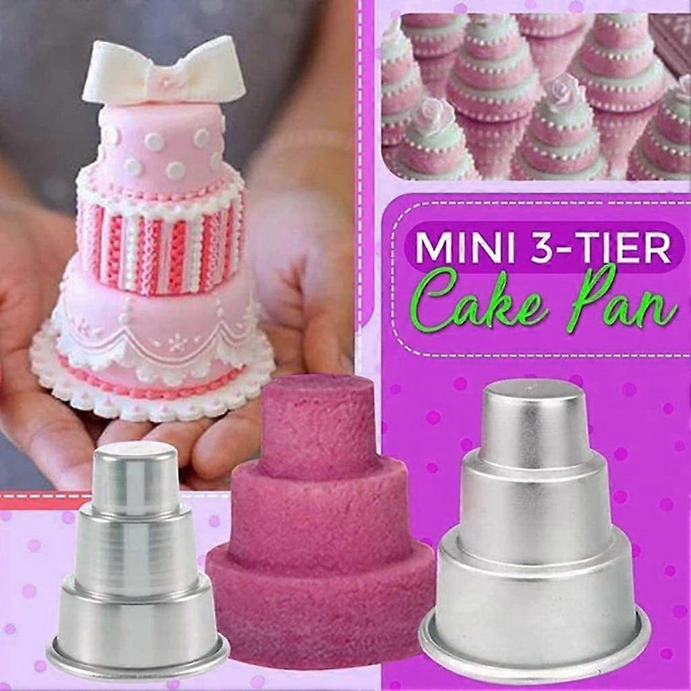 3 Tier Cake Mold 3 Tier Cupcake Cookie Chocolate Pudding Baking Pan Cake Tray