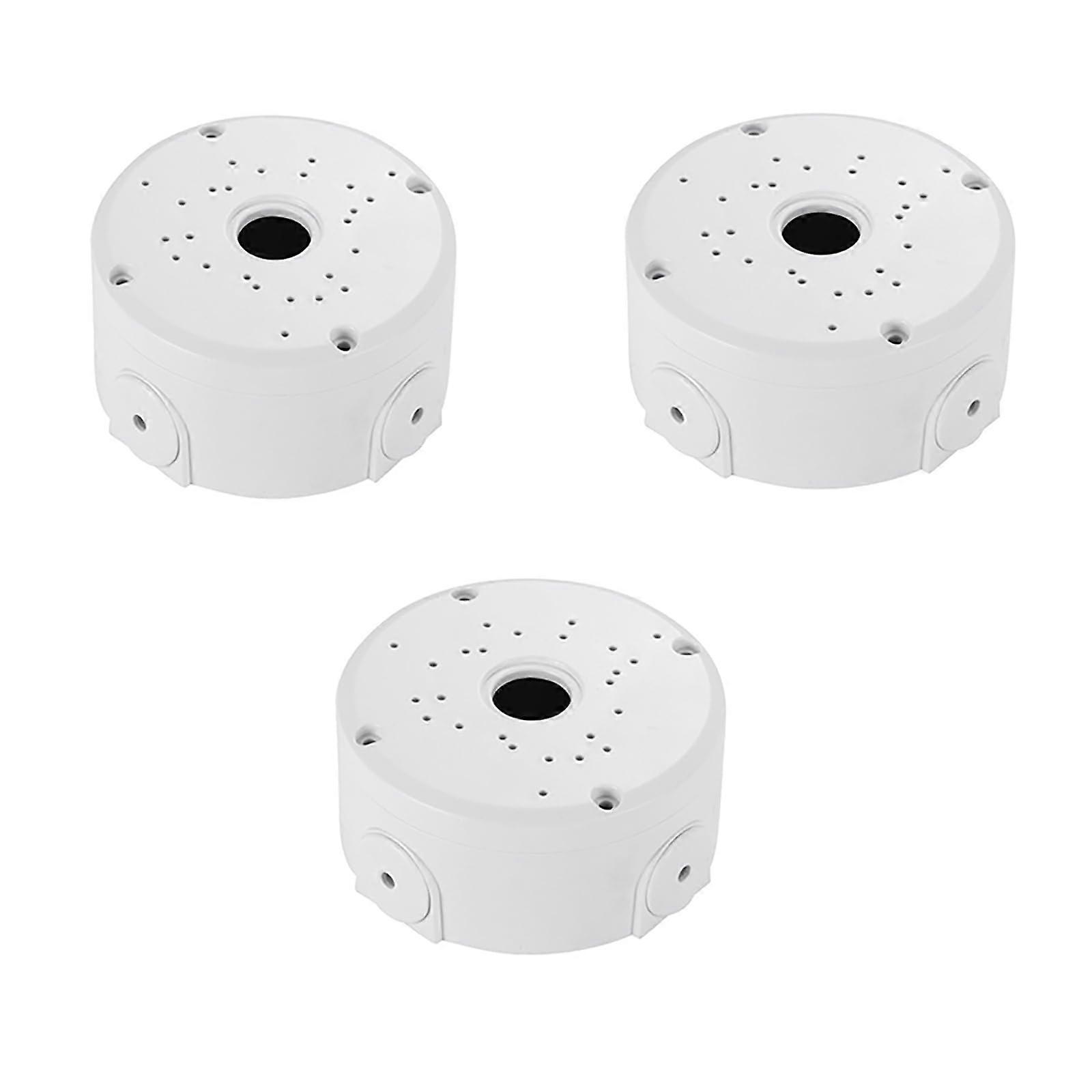 Security Camera Junction Box Mount Bracket, Weatherproof Cable Protection for Indoor Outdoor Use, 3 Pack
