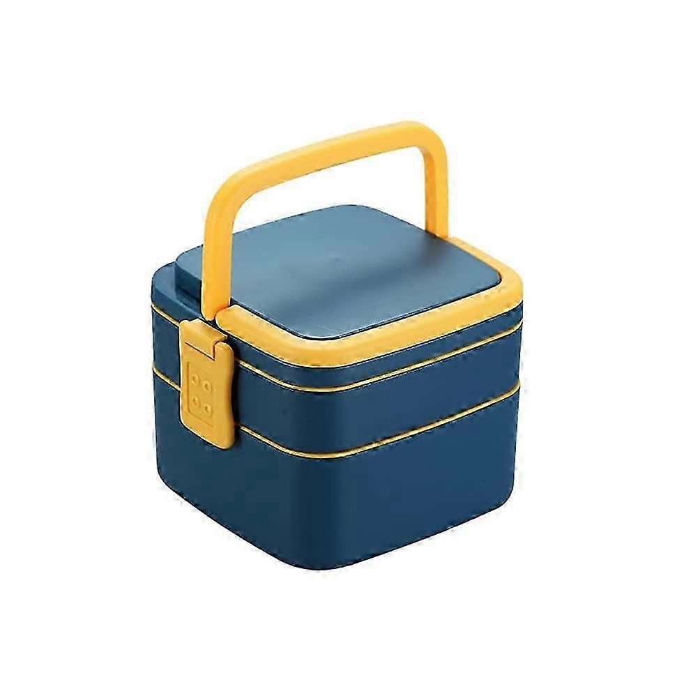 2-Tier Leakproof Stackable Lunch Box with Spoon (Square)