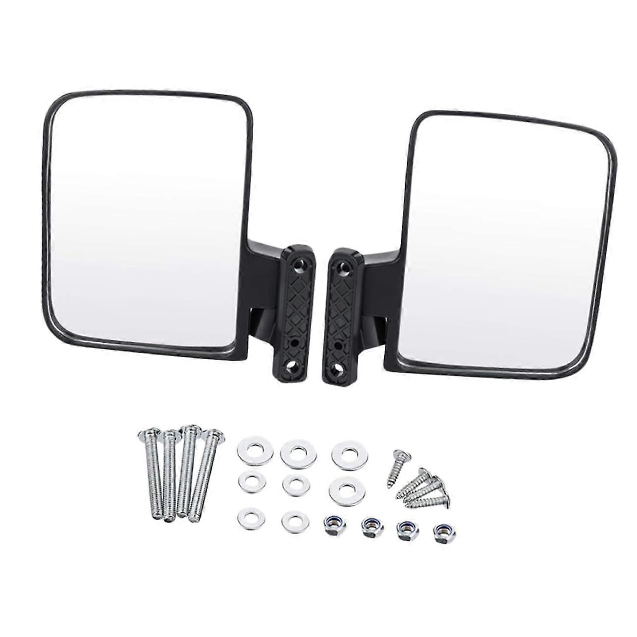 Golf Cart Side Mirrors Replacement with VibrationResistant Mount for Enhanced Parking Visibility