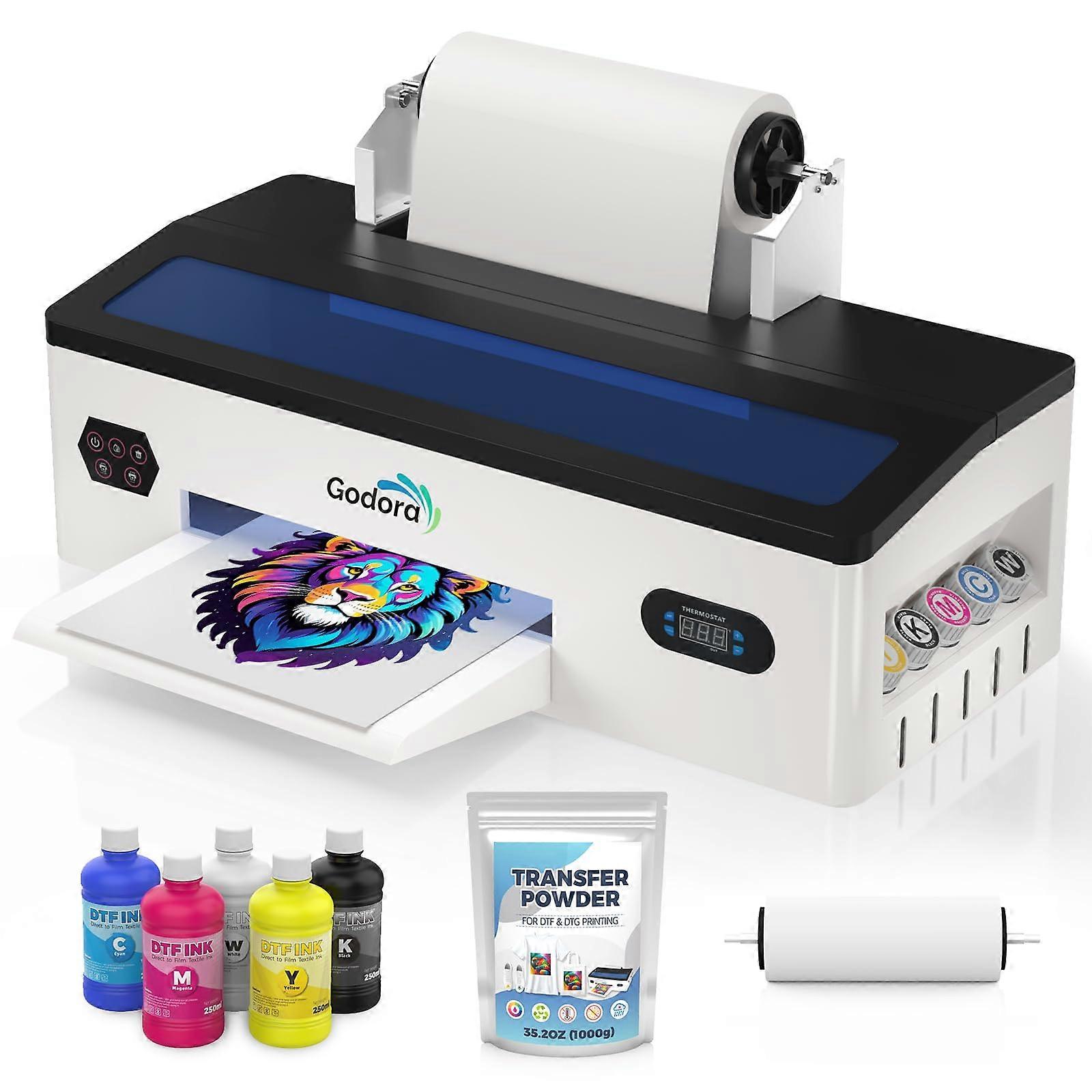 A3 DTF Printer with White Ink Circulation for Wrinkle Printing on Dark and Light Fabrics