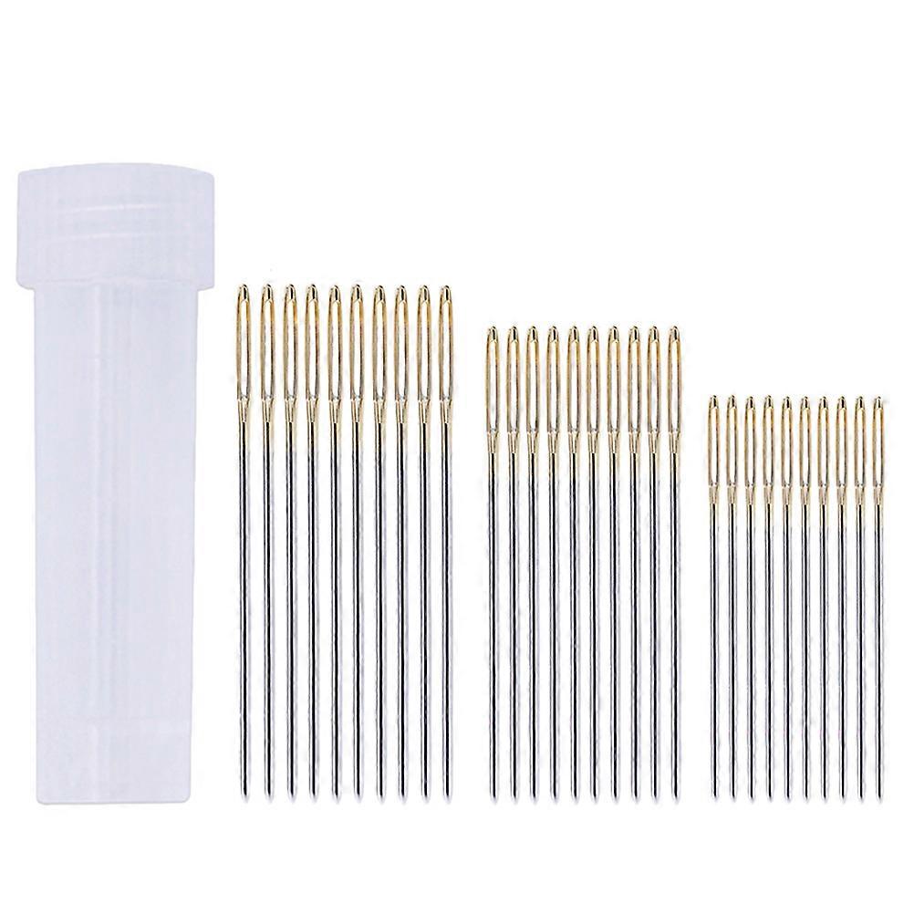 Needle Large Hole Needles for Stitching Use 30Pcs Carbon Steel Set