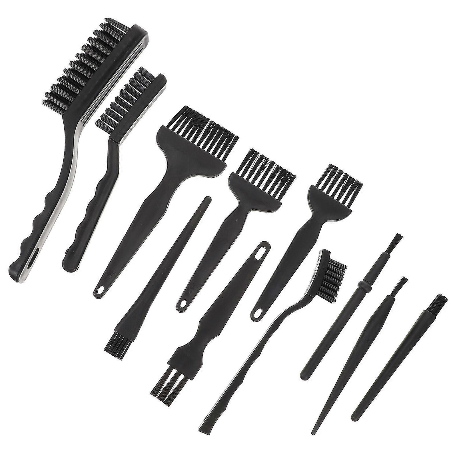 Black Computer Brush 11Pcs Set for Keyboard Cleaning Use