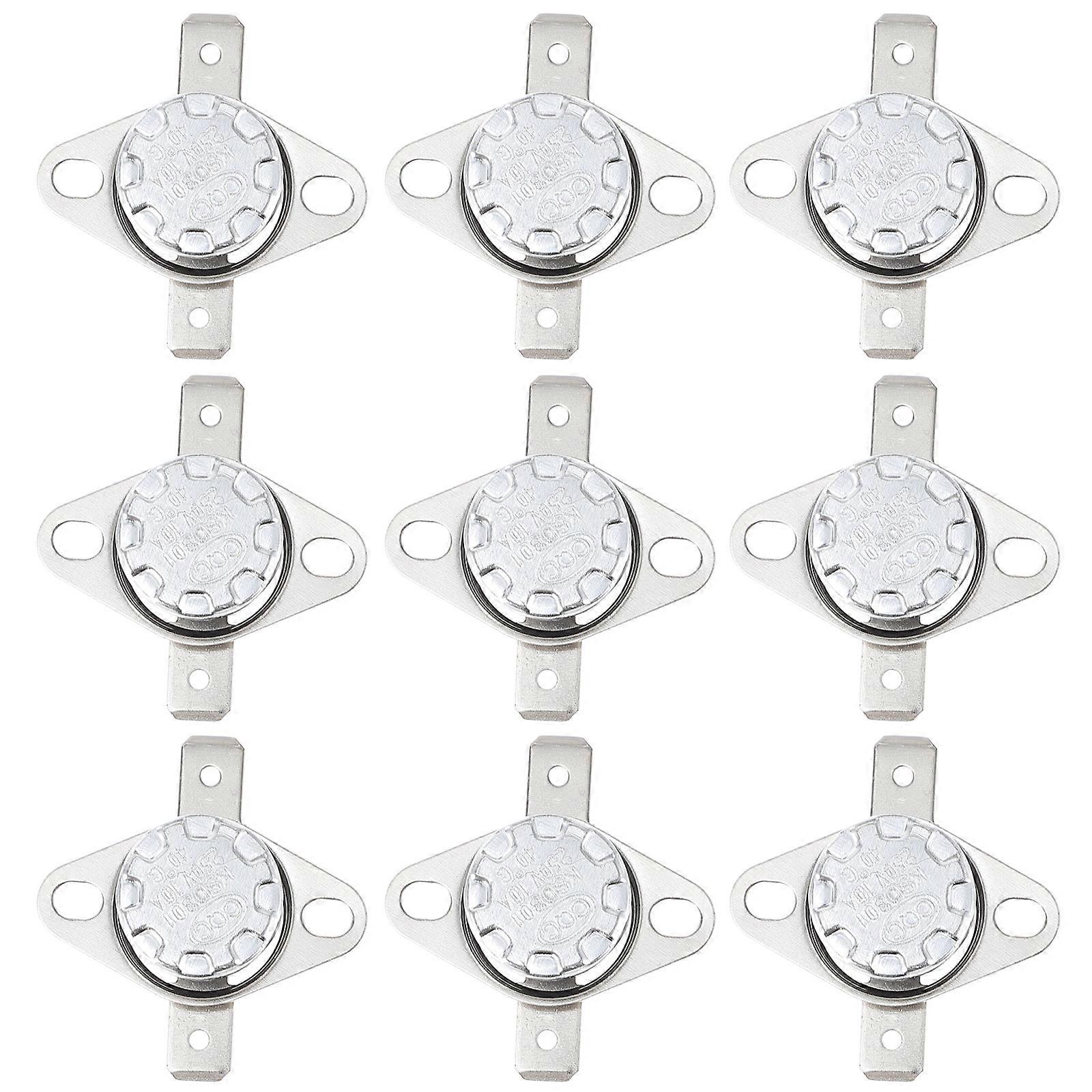 10Pcs Normally Open Thermal Thermostat for Temperature Control Indoors