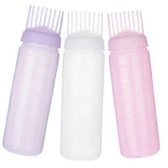 Botella aplicadora de tinte para el cabello con punta de peine para una aplicación precisa en las raíces, juego de 3 piezas reutilizables