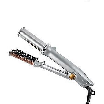 Professionelle Haarglättungsbügeleisen Lockenwickler Haarglätter und Lockenwickler Styler 2 in 1 Multifunktionales Haarstyling-Werkzeug Glätteisen mit Bürste