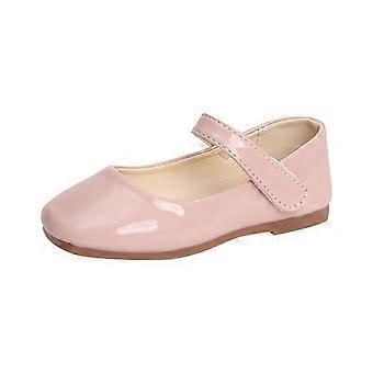 Flickor Glitter Prinsessa Finskor Rosett Bröllopsfest Blomma Brudtärnor Mary Jane Ballerinaskor för Barn Småbarn Rosa 8-9 År