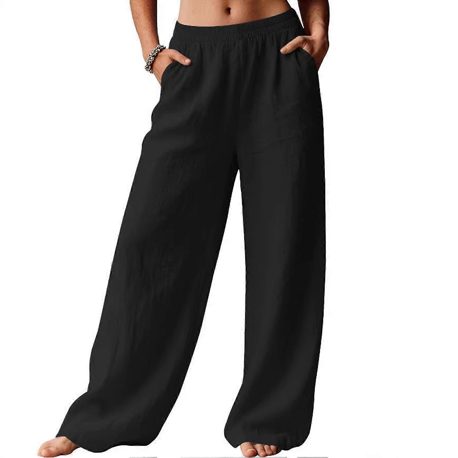 Women's Wide Leg Pants - with 3D Patch Pockets - for Office