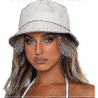 Cappello a secchiello per uomo e donna, reversibile in cotone, estivo, da spiaggia, tinta unita, z