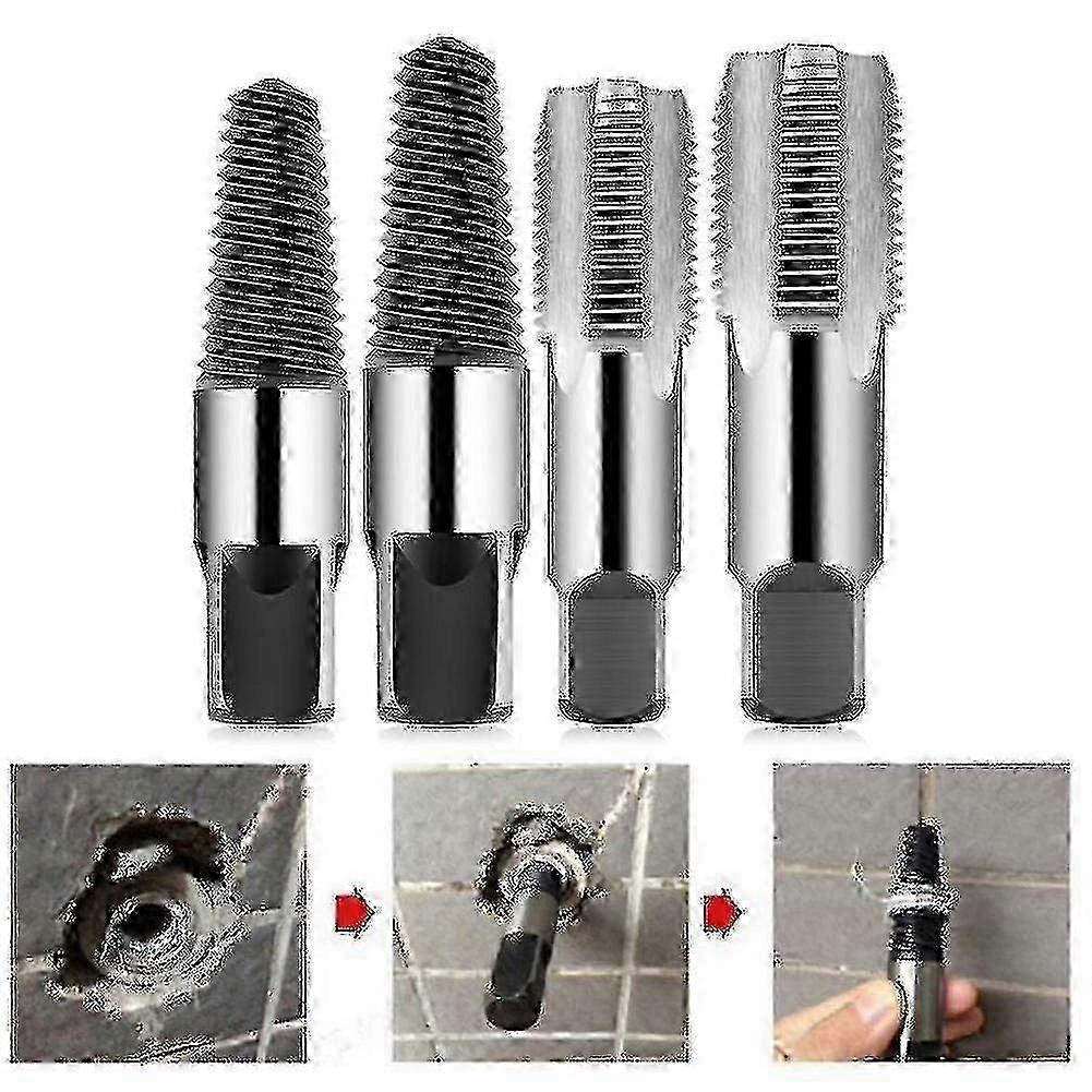 1/2 3/4inch Pipe Thread Repair Tap Broken Screw Extractor Hardware Tools Set