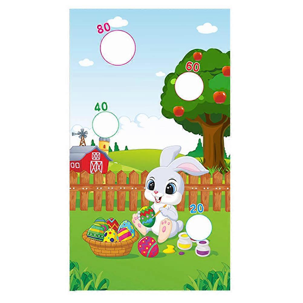 Easter Toss Game Banner for Playing Use 2Pcs Durable Washable Flags