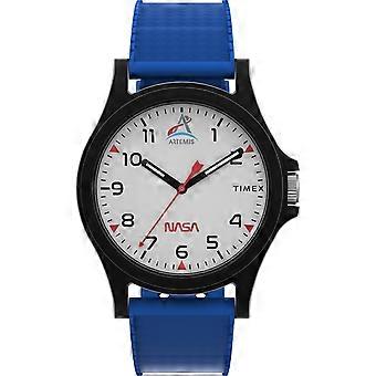 Timex Unisex Main Street NASA White Dial Silicone Strap Watch TW2Y13100 | Acotis