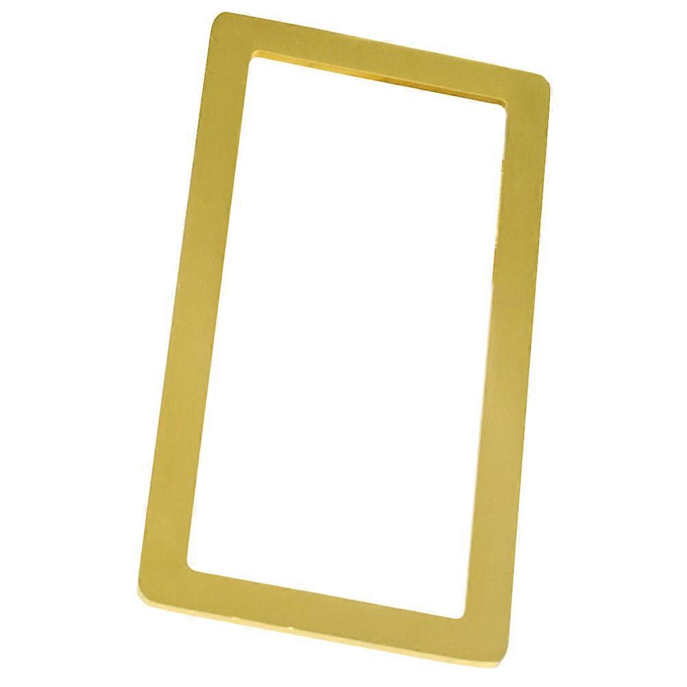Golden Copper Paperweight for Calligraphy Practice in Rectangular Frame Shape