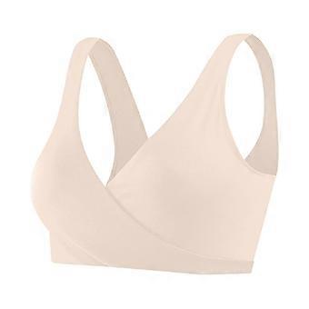 Women's Maternity Nursings Bra for Breastfeeding Wireless Pullover Lounges Sleep Bra Cotton Bralette colorz