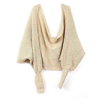 Mode Koreaanse stijl herfst winter Unisex gebreide sjaal Cape sjaal met mouwen (Beige)